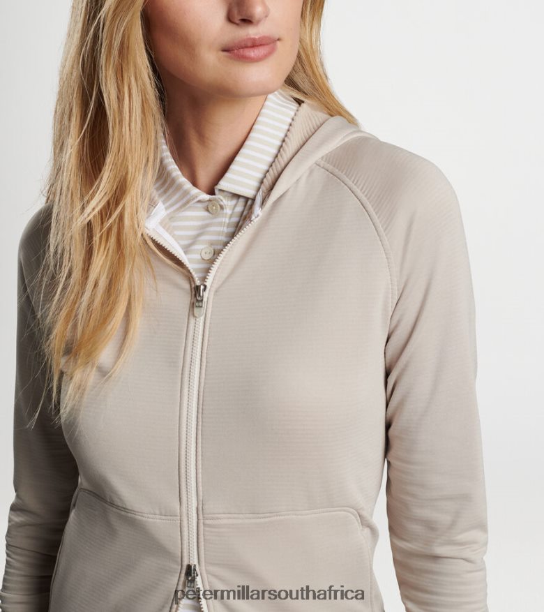 Stone Women Peter Millar Beaumont Full-Zip Hoodie Apparel B62P4F261