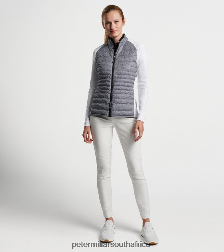 Black/White Women Peter Millar Hexagons Print Merge Hybrid Jacket Apparel B62P4F153