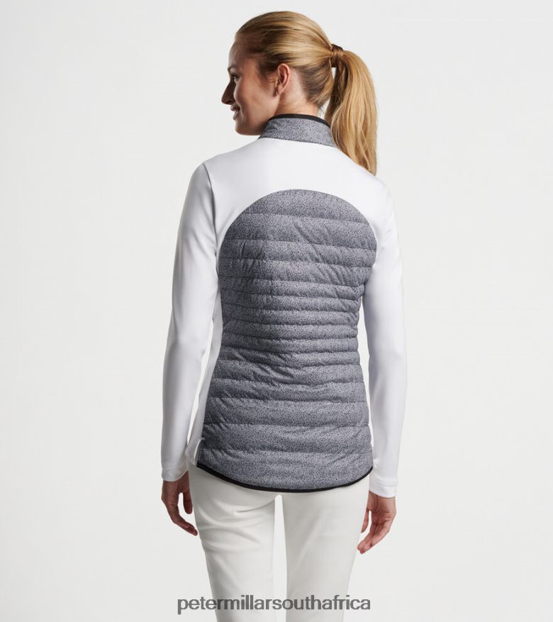 Black/White Women Peter Millar Hexagons Print Merge Hybrid Jacket Apparel B62P4F153