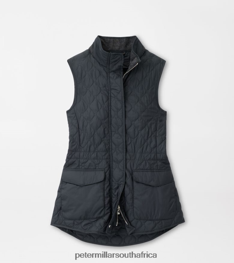 Black Women Peter Millar Addison Quilted Travel Vest Apparel B62P4F156