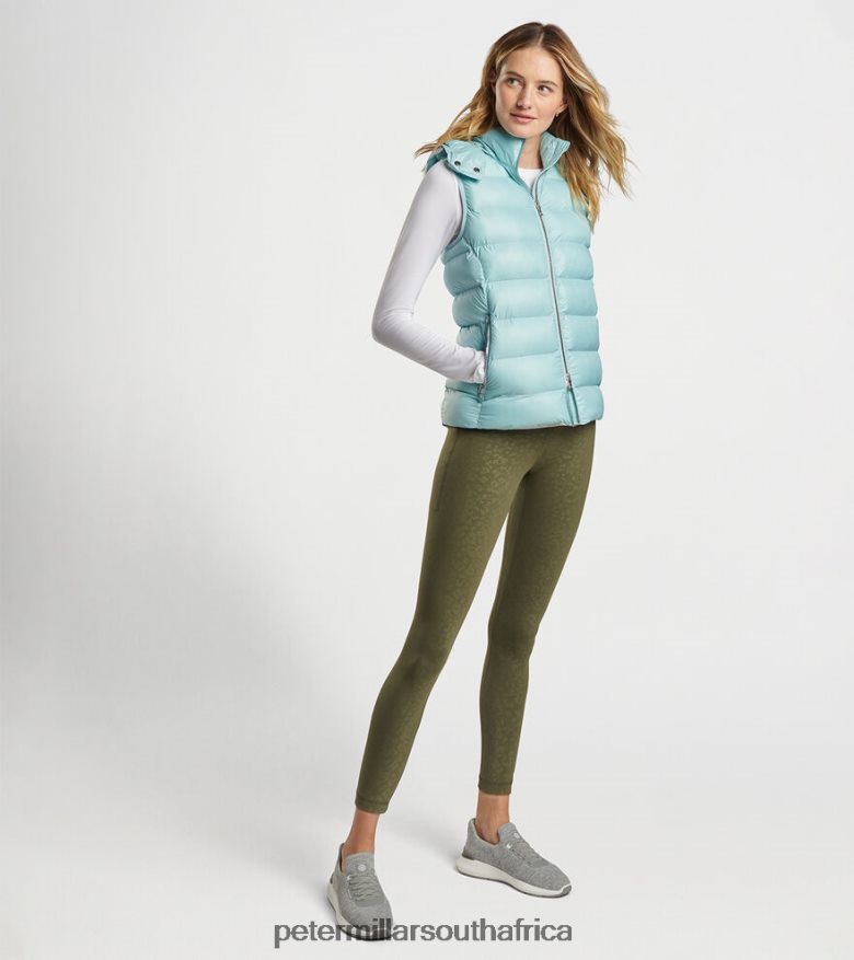 Blue Women Peter Millar Chiron Hooded Vest Apparel B62P4F161