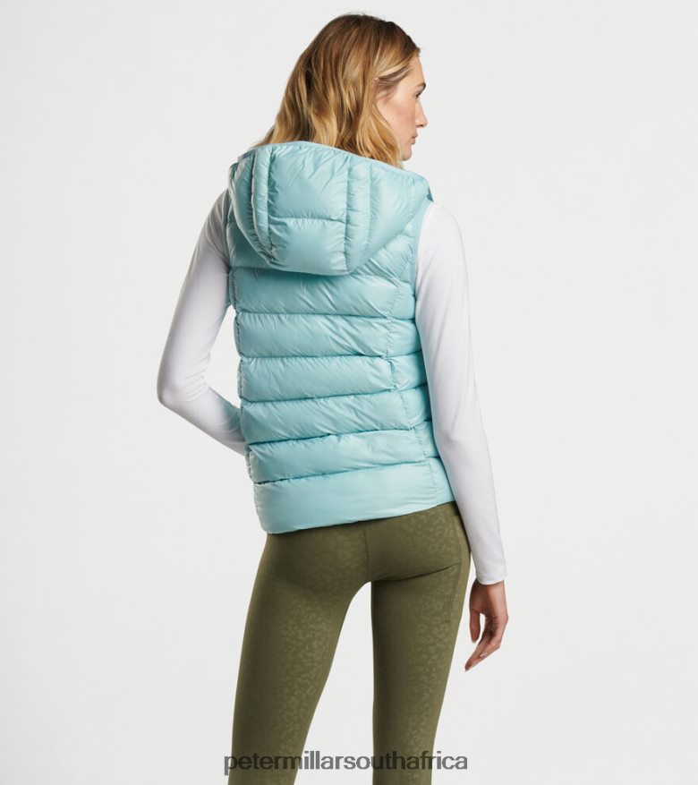 Blue Women Peter Millar Chiron Hooded Vest Apparel B62P4F161