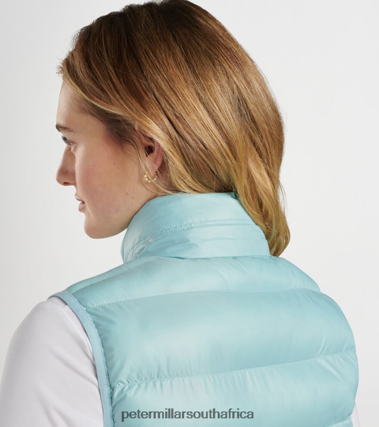 Blue Women Peter Millar Chiron Hooded Vest Apparel B62P4F161