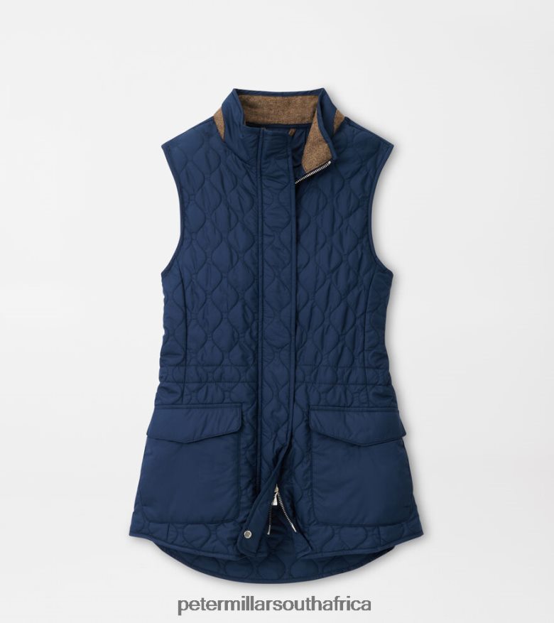Navy Women Peter Millar Addison Quilted Travel Vest Apparel B62P4F158