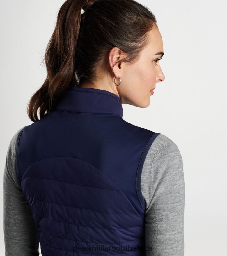 Navy Women Peter Millar Fuse Hybrid Vest Apparel B62P4F166