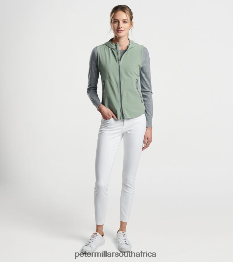 Thyme Women Peter Millar Flex Adapt Full-Zip Hooded Vest Apparel B62P4F164