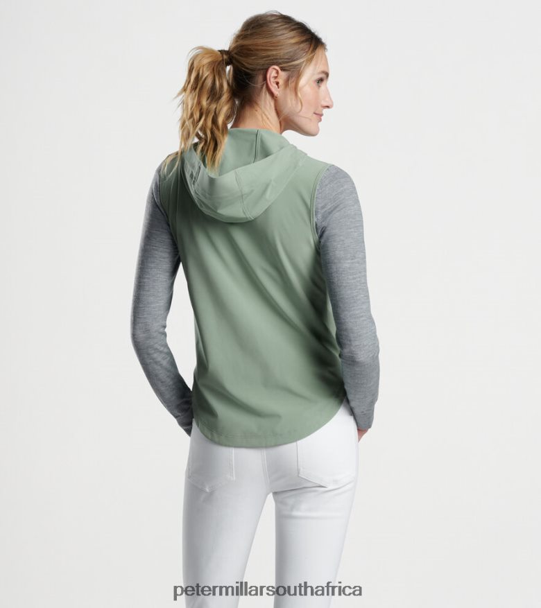 Thyme Women Peter Millar Flex Adapt Full-Zip Hooded Vest Apparel B62P4F164