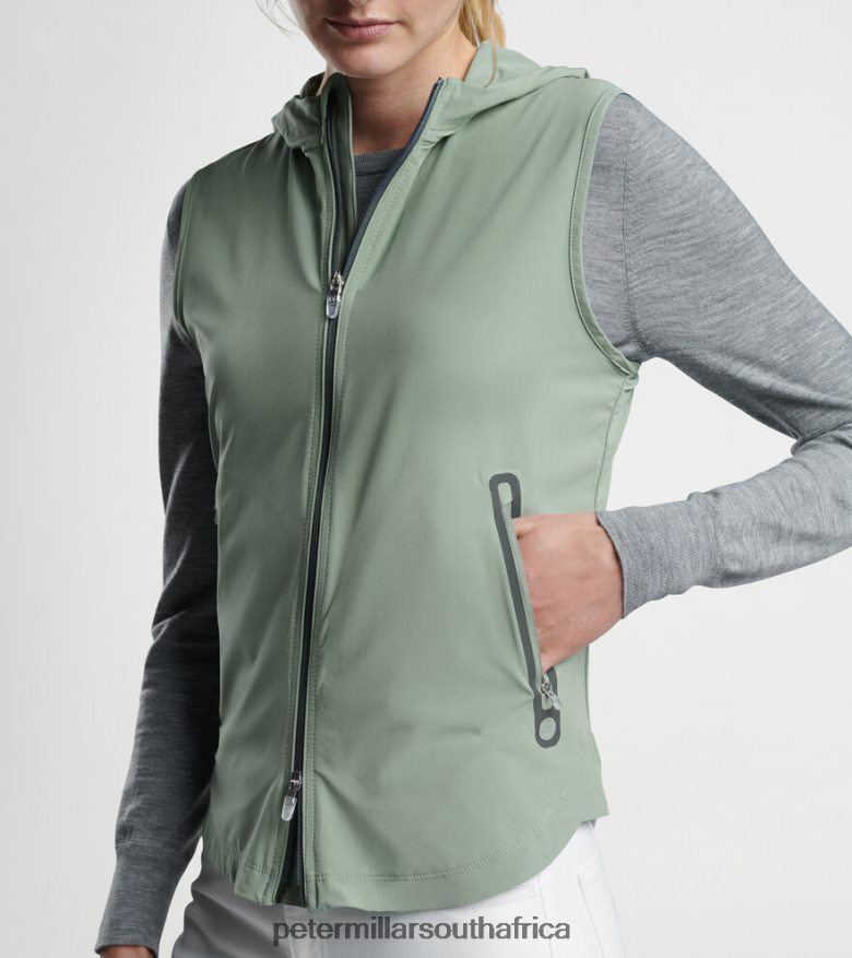 Thyme Women Peter Millar Flex Adapt Full-Zip Hooded Vest Apparel B62P4F164