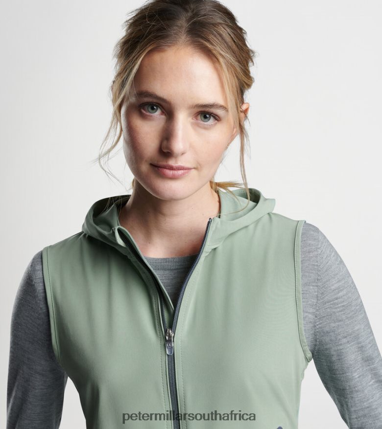 Thyme Women Peter Millar Flex Adapt Full-Zip Hooded Vest Apparel B62P4F164