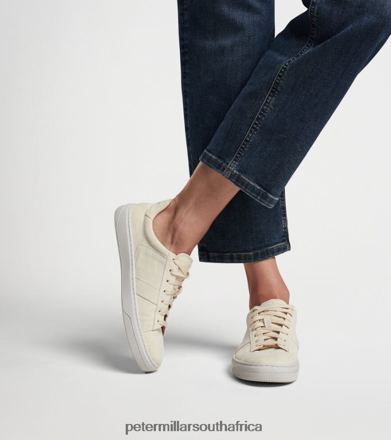 Ivory Women Peter Millar Vantage Suede Sneaker Footwear B62P4F232