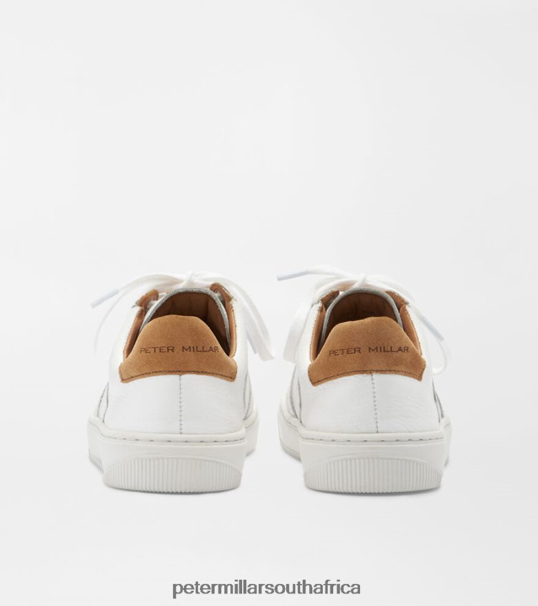 White Women Peter Millar Vantage Pebble Grain Sneaker Footwear B62P4F227