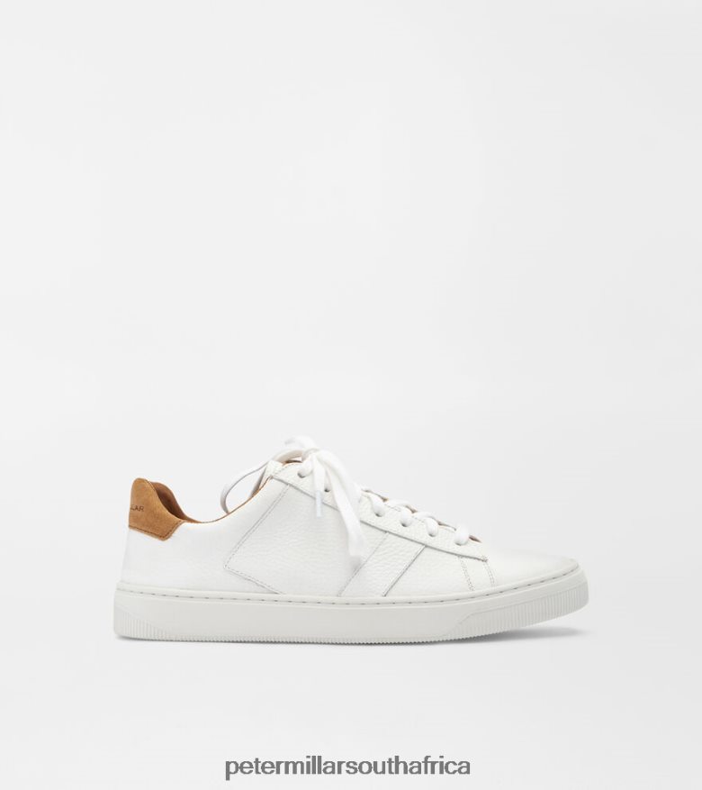 White Women Peter Millar Vantage Pebble Grain Sneaker Footwear B62P4F227