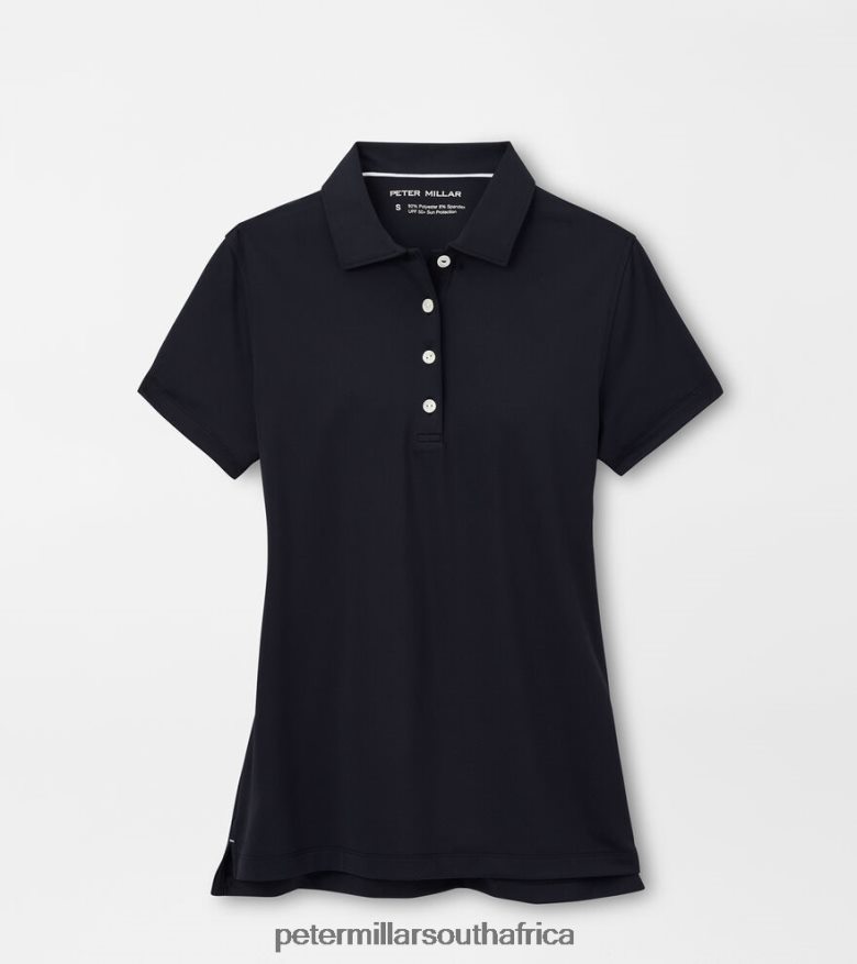 Black Women Peter Millar Button Polo Apparel B62P4F23