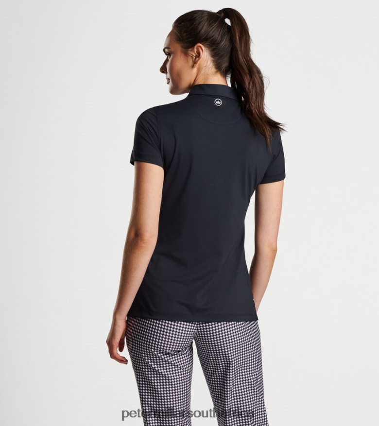 Black Women Peter Millar Button Polo Apparel B62P4F23