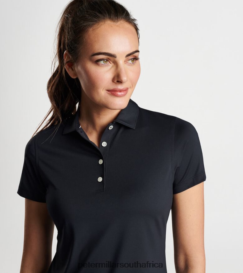 Black Women Peter Millar Button Polo Apparel B62P4F23