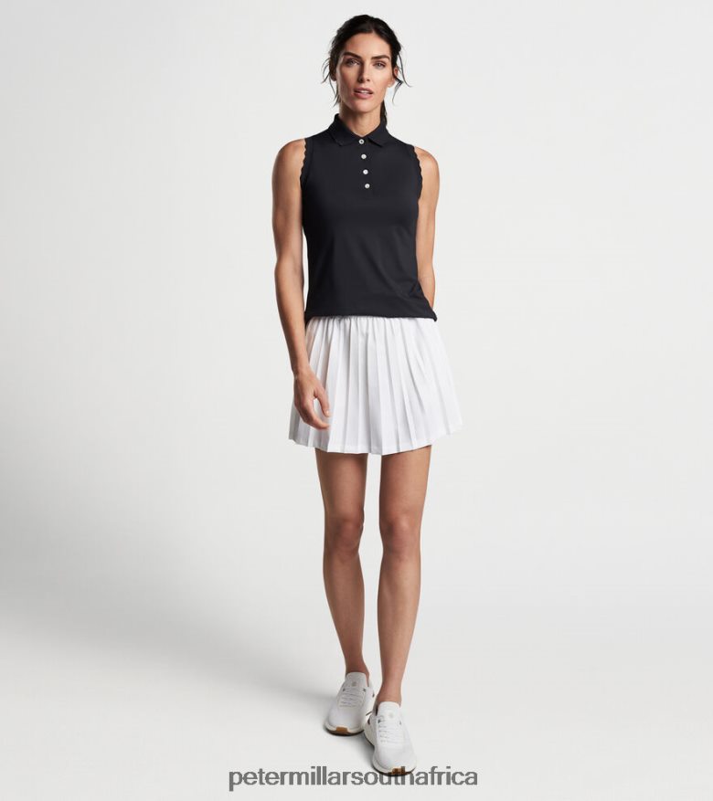 Black Women Peter Millar Opal Sleeveless Stretch Jersey Polo Apparel B62P4F34