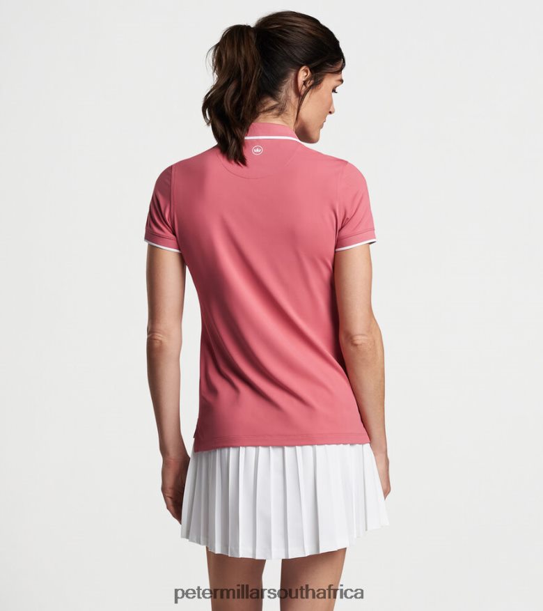 Cape Red/White Women Peter Millar Betty Drop V Polo Apparel B62P4F44