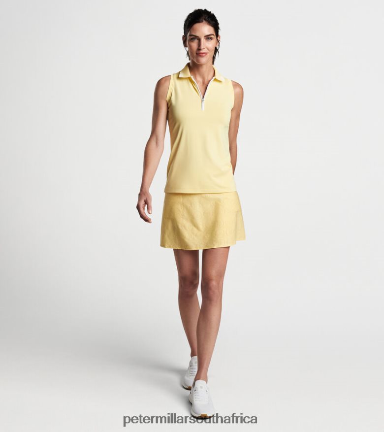 Morning Sun/White Women Peter Millar Chrissie Sleeveless Polo Apparel B62P4F46