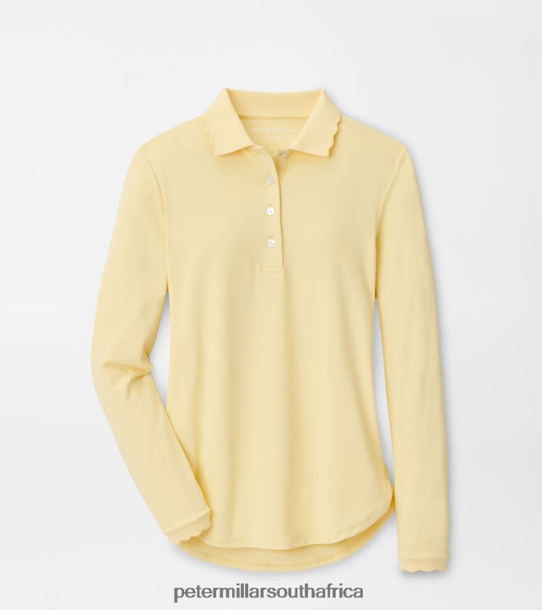 Morning Sun Women Peter Millar Opal Long-Sleeve Stretch Jersey Polo Apparel B62P4F74