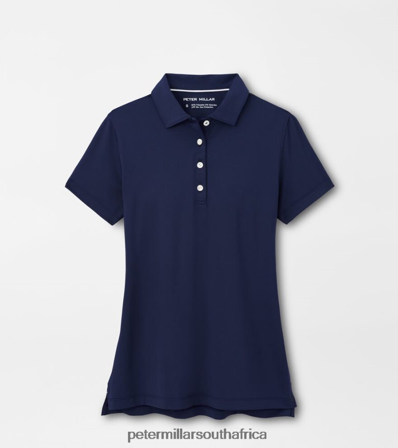 Navy Women Peter Millar Button Polo Apparel B62P4F25
