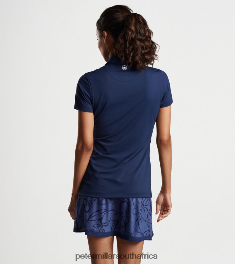 Navy Women Peter Millar Button Polo Apparel B62P4F25