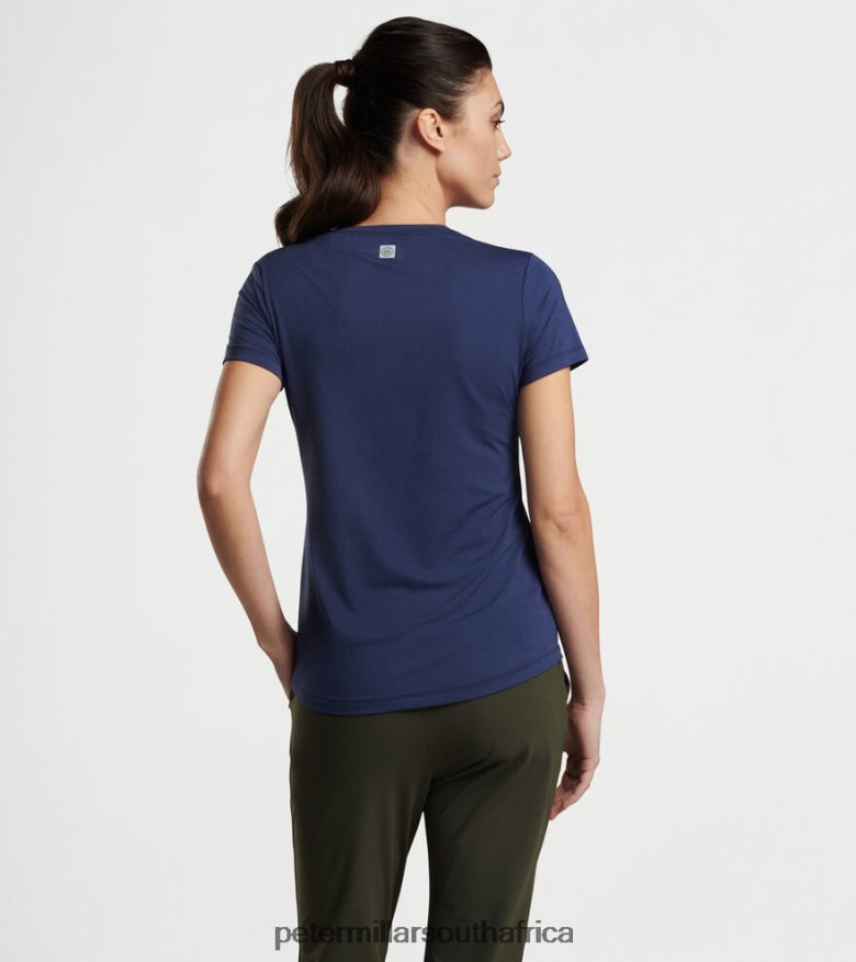 Navy Women Peter Millar Lunar Performance Tee Apparel B62P4F6