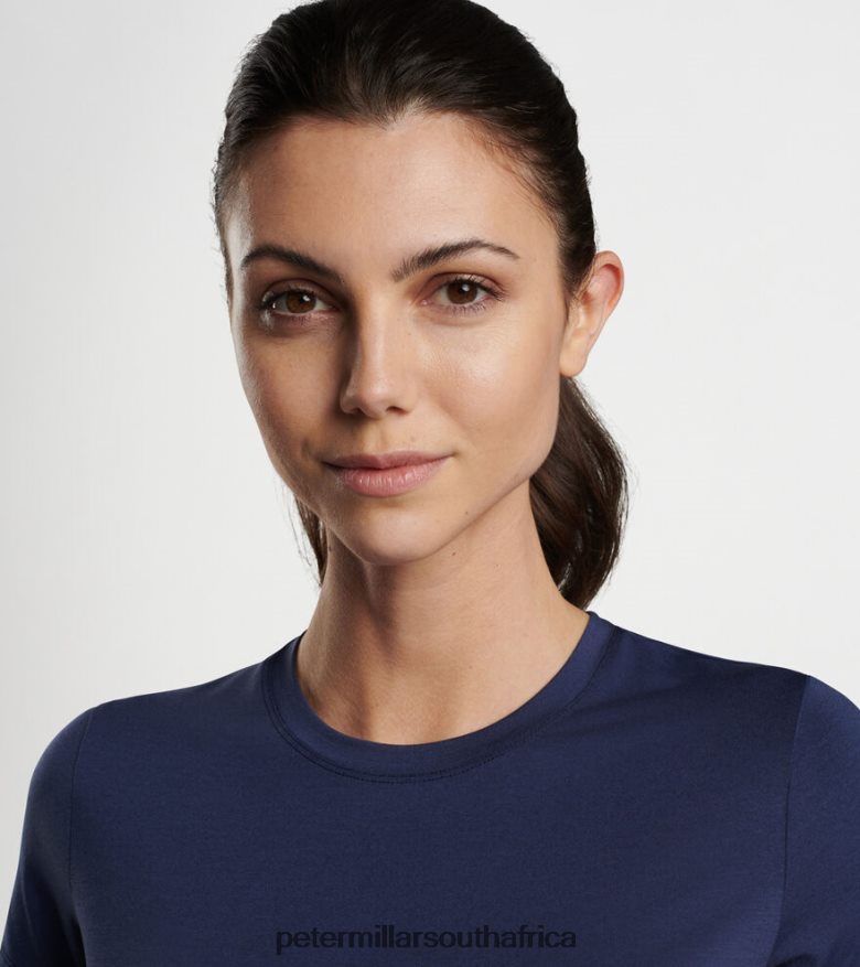 Navy Women Peter Millar Lunar Performance Tee Apparel B62P4F6