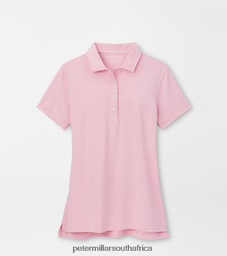 Palmer Pink Women Peter Millar Button Polo Apparel B62P4F26
