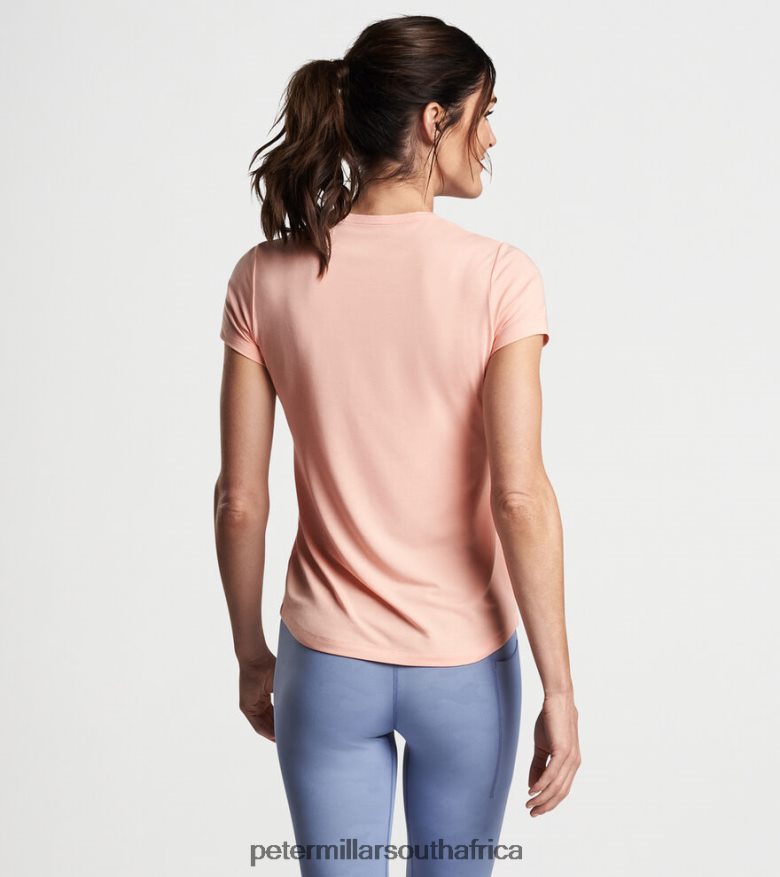 Pink Moon Women Peter Millar Vinyasa Performance T-Shirt Apparel B62P4F53