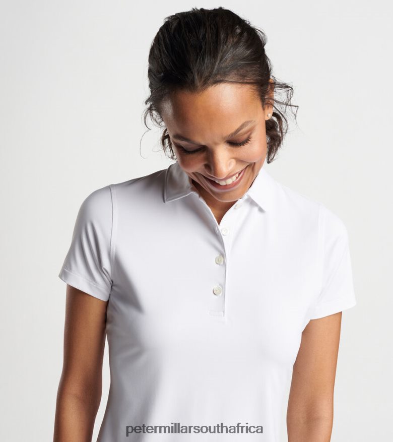 White Women Peter Millar Button Polo Apparel B62P4F27