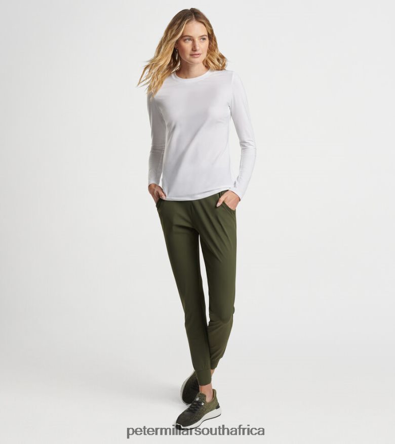 White Women Peter Millar Lunar Long-Sleeve Performance Tee Apparel B62P4F64