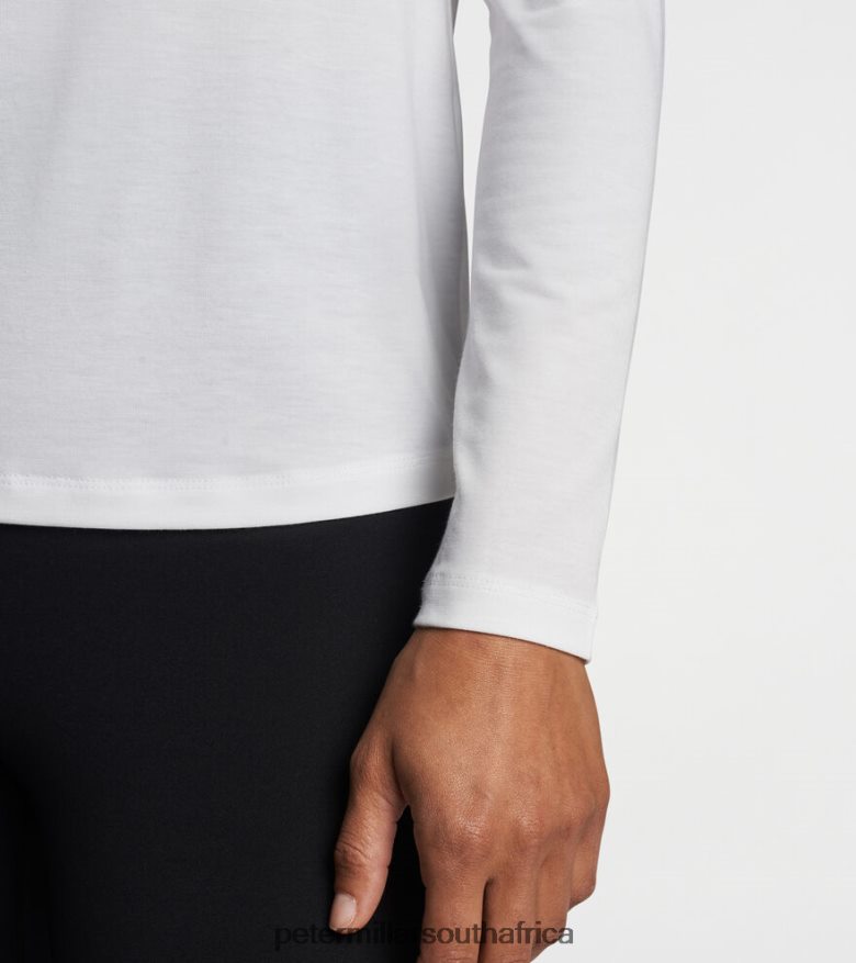 White Women Peter Millar Vinyasa Performance Long-Sleeve T-Shirt Apparel B62P4F68