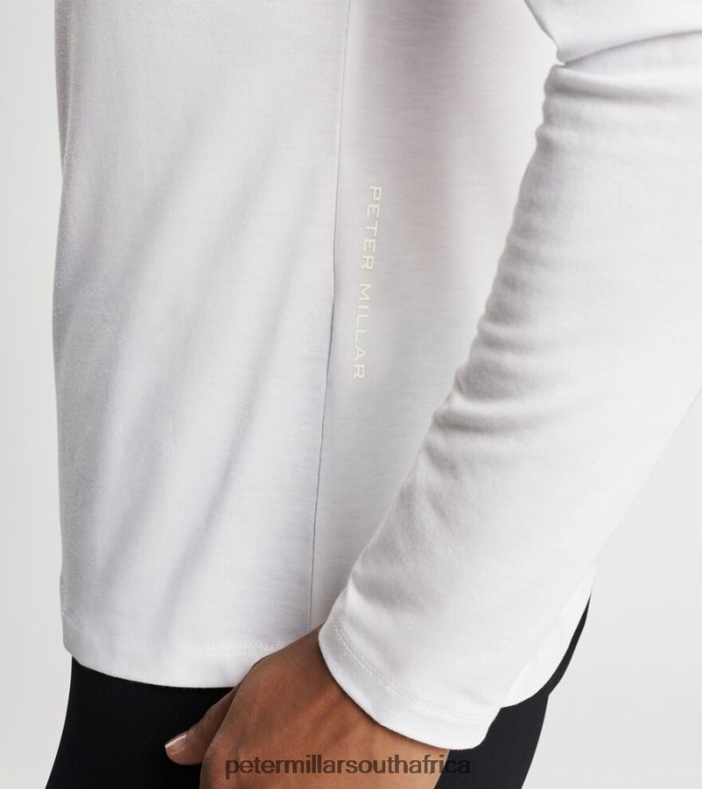 White Women Peter Millar Vinyasa Performance Long-Sleeve T-Shirt Apparel B62P4F68
