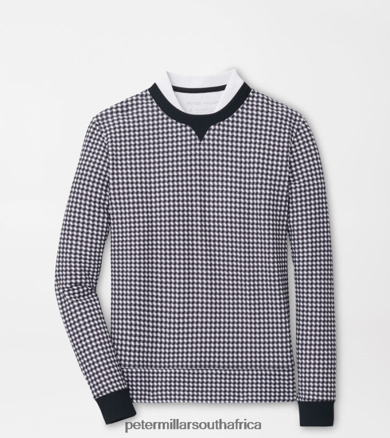 Black Women Peter Millar Birdie Gingham Print Sport Sweatshirt Apparel B62P4F135