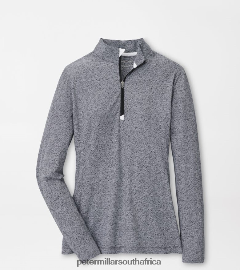 Black Women Peter Millar Hexagons Print Sun Shirt Apparel B62P4F141