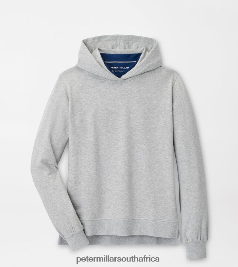 British Grey Women Peter Millar Lava Wash Relaxed Hoodie Apparel B62P4F118