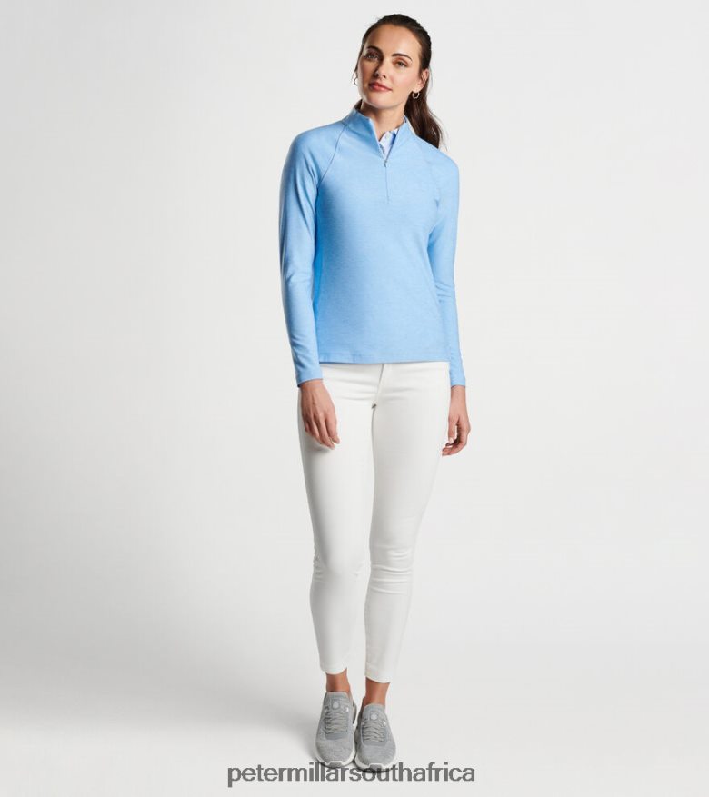 Cottage Blue Women Peter Millar Melange Raglan-Sleeve Perth Layer Apparel B62P4F124