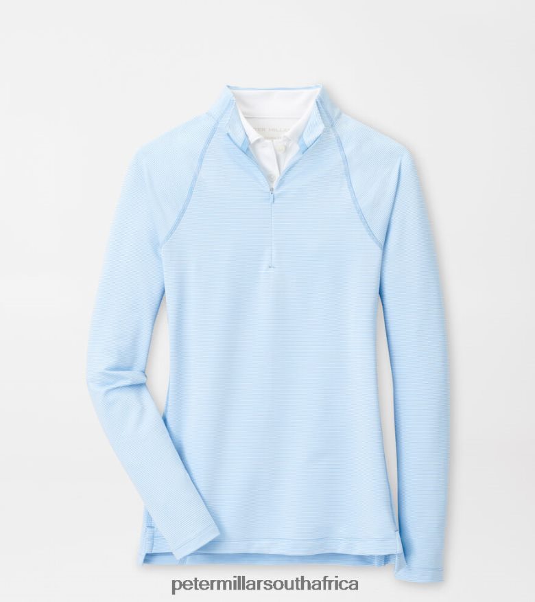 Cottage Blue Women Peter Millar Sugar Stripe Perth Layer Apparel B62P4F116