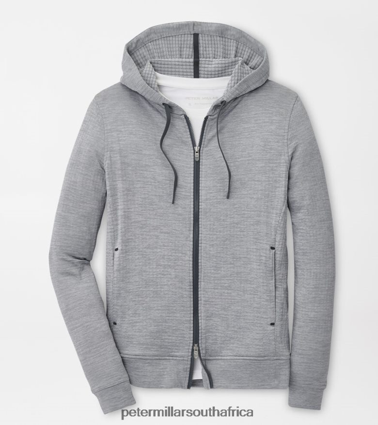 Gale Grey Women Peter Millar Maven Performance Full-Zip Hoodie Apparel B62P4F103