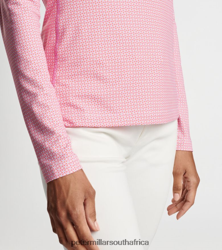 Lilac Blossom Women Peter Millar Geo Raglan-Sleeve Perth Layer Apparel B62P4F133