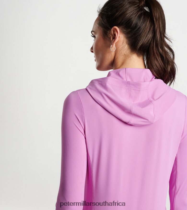 Purple Women Peter Millar Lightweight Hooded Sun Shirt Apparel B62P4F111