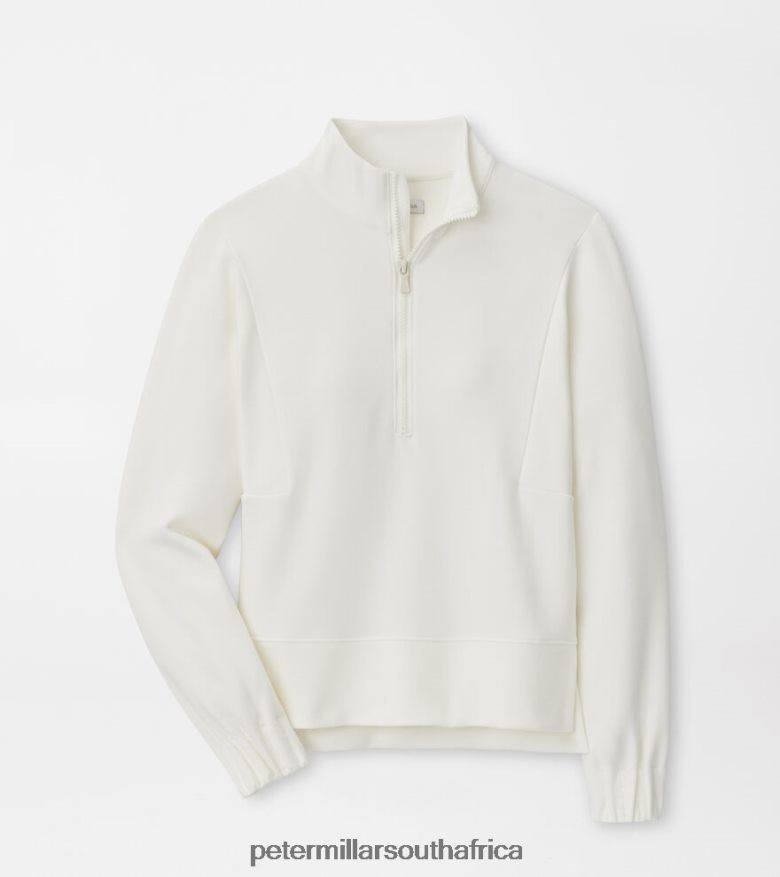 Soft White Women Peter Millar Flora Knit Half-Zip Pullover Apparel B62P4F123