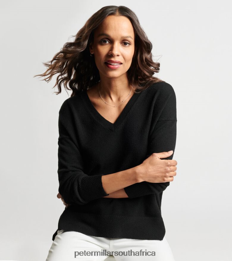 Black Women Peter Millar Artisan Crafted Cashmere V-Neck Sweater Apparel B62P4F77