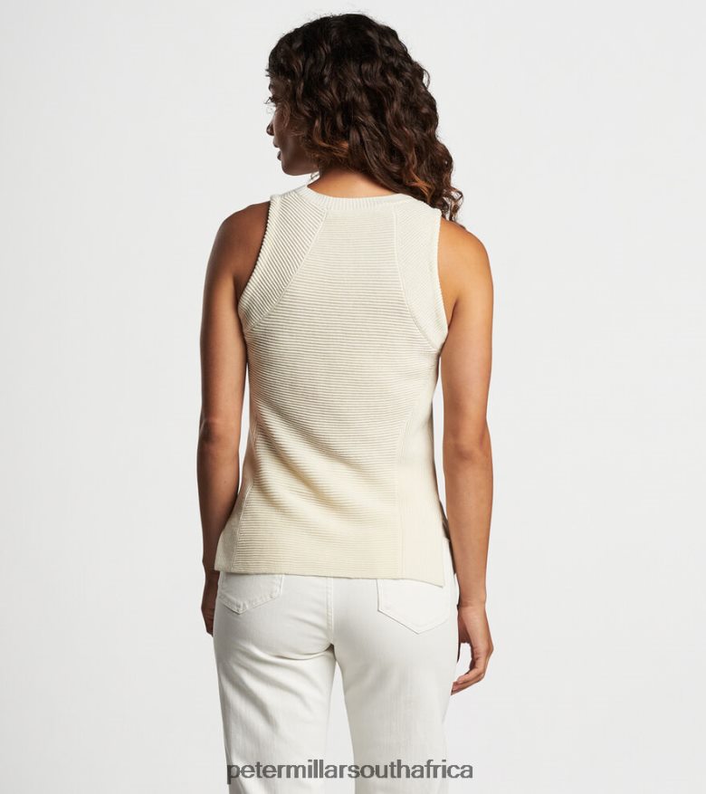 Ivory Women Peter Millar Campbell Ottoman Rib Sleeveless Sweater Apparel B62P4F93