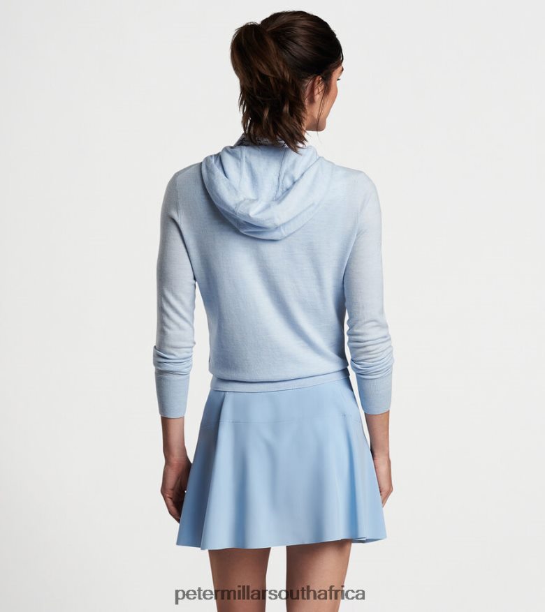 Light Cottage Blue Women Peter Millar Excursionist Flex Popover Hoodie Apparel B62P4F97