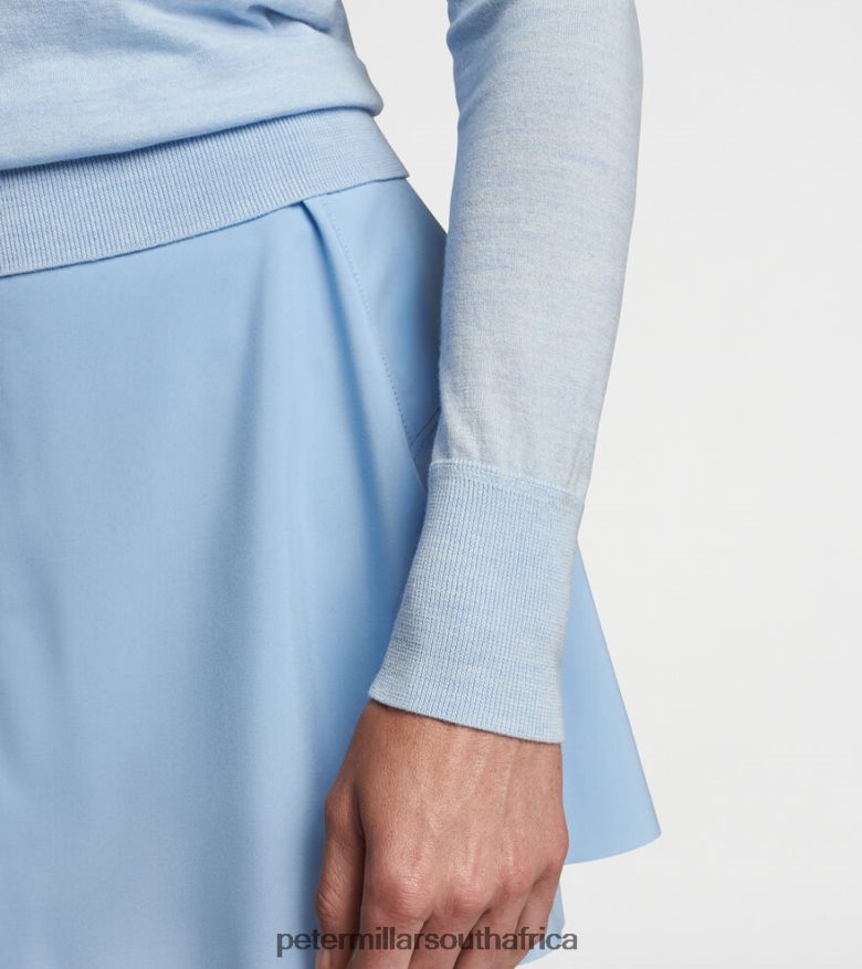 Light Cottage Blue Women Peter Millar Excursionist Flex Popover Hoodie Apparel B62P4F97