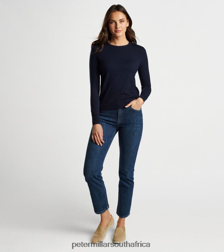 Navy Women Peter Millar Excursionist Flex Crew Apparel B62P4F87