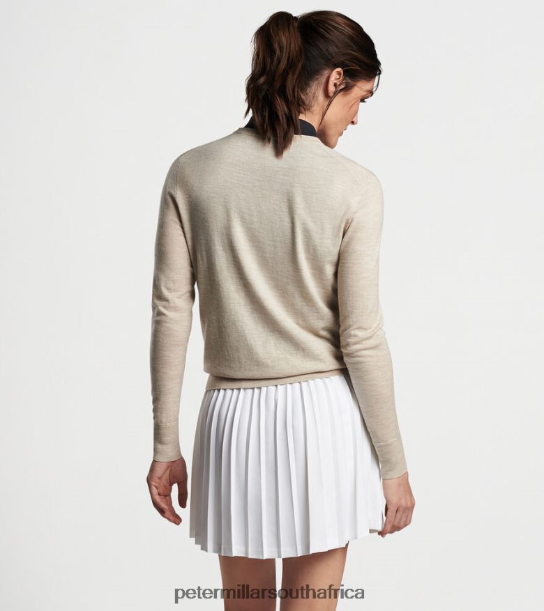 Oatmeal Women Peter Millar Excursionist Flex Crew Apparel B62P4F90