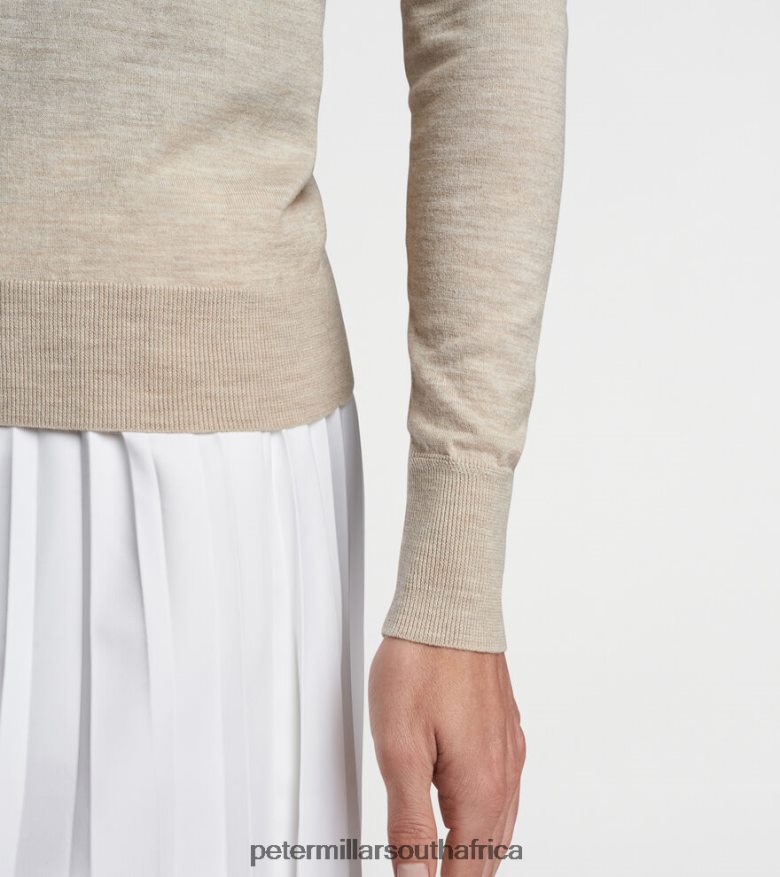 Oatmeal Women Peter Millar Excursionist Flex Crew Apparel B62P4F90